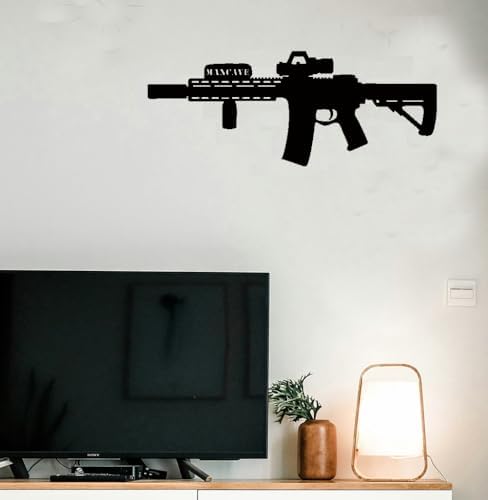 Gun Pistol Wall Light Man Cave Neon Sign 3D LED Silhouette Lamp 16 Colors Dimmable NightLight Christmas Birthday Valentine Gift for Men Boy Bedroom Game Room Bar Decor - Image 7