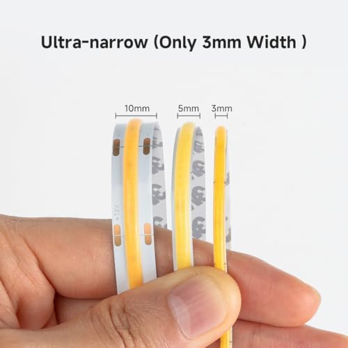 BTF-LIGHTING UL Listed Red Color 3mm Width FCOB COB LED Strip Light - Image 3