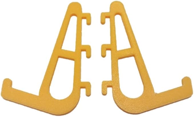 Replacement pair of mounting pegs compatible with IKEA SKADIS PEGBOARD - various colors and models - new 3d printed parts (Yellow, 3 Hooks) by Handmade