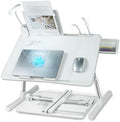 iXTRA Adjustable Laptop Lap Desk with Cooling Fan USB Light for Adults 56x32cm,White by IXTRA
