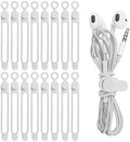 Silicone Cable Ties, Cord Organizer Cable Management(16Pcs-White) by ELECTRONICSORGANIZATION