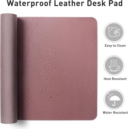 Bloss Dark Red Leather Desk Mat - 31.5" x 15.7" - Image 5