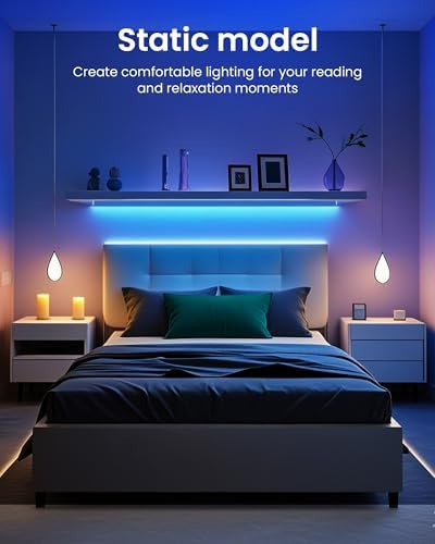 VOLIVO LED Strip Lights for Bedroom 200ft(2 Rolls of 100 ft), Smart Bluetooth RGB Light Strips with App Control & Music Sync, Color Changing LED Lights for Room, Home, Party Decor - Image 5