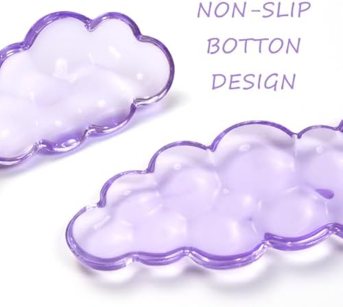 Gel Keyboard and Mouse Wrist Rest, Cloud Wrist Pad for Computer Keyboard | Purple Wrist Support for Keyboard 60%/68%/75%,Cloud Wrist Rest,Keyboard Cushion, Comfort & Support for Typing and Gaming - Image 4