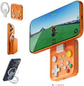 abxylute M4 Snap-On Mobile Gaming Controller for Android & iPhone, Switch 1&2, Portable Bluetooth Controller, Pocket-Sized Retro Arcade Phone Gamepad Kickstand, Dual Joystick Turbo Pro Gaming Magnetic (Orange) by abxylute