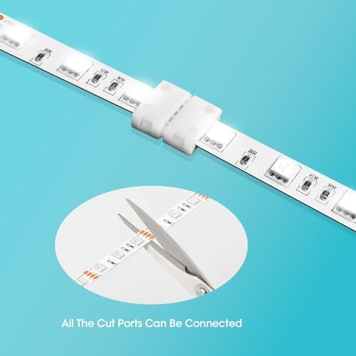 10Packs 4-Pin RGB LED Light Strip Connectors 8mm Unwired Gapless Solderless Adapter Terminal Extension - Image 3