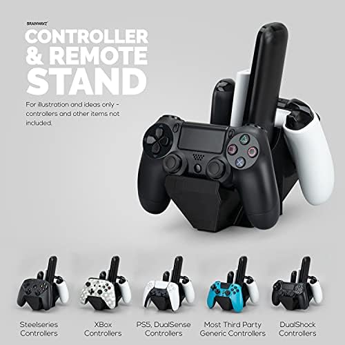 BRAINWAVZ Dual Game Controller & Storage Desktop Holder, Universal Design for Xbox ONE PS5 PS4 PC Gamepads, Reduce Clutter, UGDS-01 - Image 6