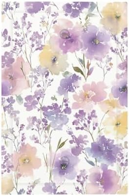 Decorative Light Switch Cover Plate Purple Floral Watercolor Wildflower 1 Gang No Device Single Blank Outlet Covers Wall Plate Switchplate Covers Dimmer Faceplate for Bedroom Decor by JOOJIAO