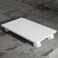 CPU Stand、Mobile CPU Holder、Computer Tower Stand with 4 Caster Wheels Fits for PC、Printer、Most Computer Tower、Office、Home、Planter Caddies、Dog Bowl Stand (White) by WEGASTU