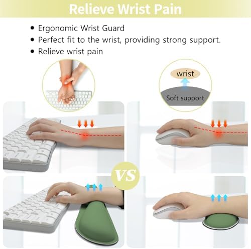 Green Leather Desk Pad and Keyboard Wrist Rest, 27.6"x13.8" - Image 5