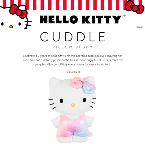 Hello Kitty 50th Bedding Super Soft Cozy Decorative Cuddle Pillow, (Officially Licensed Product) By Franco Collectibles - Image 3