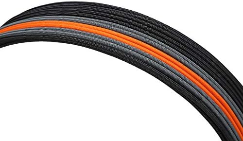 Formulamod PSU Cable Extension Kit 18AWG Sleeved, 24 Pin ATX + 8 Pin EPS + Dual 8 Pin PCI-E, Custom PC Cable Extensions with Combs for Clean Cable Management & Gaming PC Build (Black Orange Grey) - Image 5