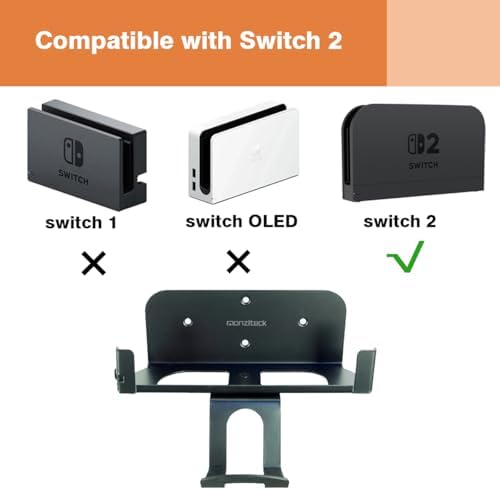 Monzlteck Wall Mount for Switch2 with Controller Holder - Image 5