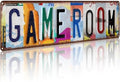 Game Room Vintage Metal Tin Sign, License Plate Style Wall Decor, Colorful Retro Design 4×16 Inch (26001) by Funnysign