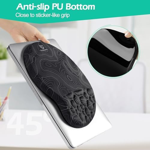 Gimars Upgrade Ergonomic Mouse Pad Wrist Rest with Memory Foam Massage Bump, Enlarge [ 30% Larger Moving Space] Mouse Pad Wrist Support with Nonslip PU Base for Laptop, Computer, Gaming & Office - Image 7