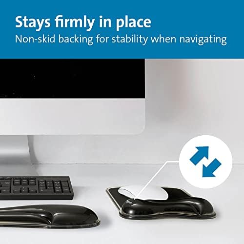 Kensington Duo Gel Wave Mouse Pad & Wrist Rest (K62413WW) Black 9.6L x 7.6W inches (Pack of 4) - Image 6
