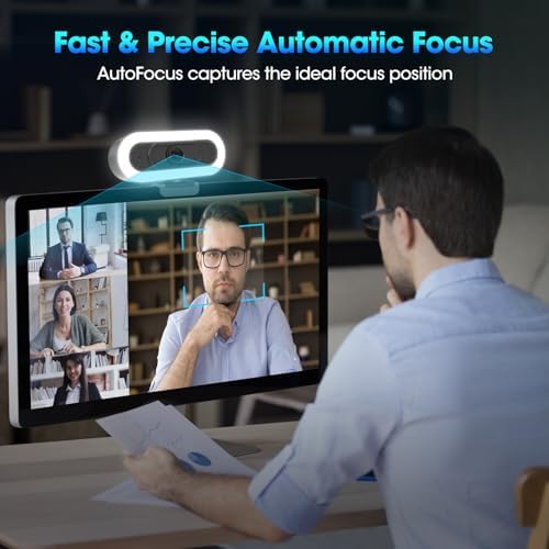 ToLuLu 2K Streaming Webcam Web Cam, LED RGB Webcam with Microphone & Light - Image 2