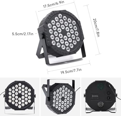 Strobe 36 DJ LED Par Light,RGB Party Lights with Sound Activated Remote DMX Control DJ Dance Uplighting for Christmas Halloween Wedding Party Disco Club Stage Bar Lighting (4 Packs) - Image 5