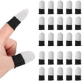 PATIKIL Controller Finger Thumb Sleeve, 40 Pack Mobile Gaming Finger Sleeve Silver Fiber Tip Gloves Anti-Sweat Breathable for Game Phone Touchscreen Devices, White by PATIKIL