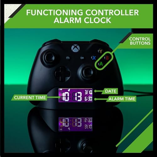 Paladone Xbox Black Controller Alarm Clock, Officially Licensed Merchandise - Image 2