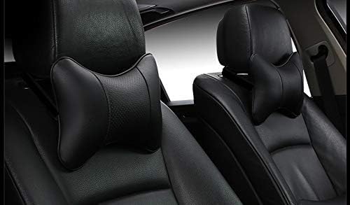2 Packs Car Neck Pillows, Dual-Side PU Leather Car Headrest with Fiber Filling, Universal Soft Neck Support Pillow for Car, Home & Office (Black) - Image 6