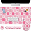 Arttown Keyboard Mouse Pad Set, 4 in 1 Desk Mat Set Kawaii Cute by Arttown