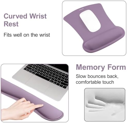 MOSISO Wrist Rest Support for Mouse Pad & Keyboard Set, Ultra Violet - Image 5