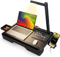 SAIJI Lap Desk with LED Light, Portable Laptop Tray with Cushion by SAIJI