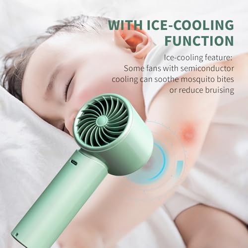 Handheld Fan,Portable Turbo Fan with Ice Cooler, 12H Long Lasting 4000mAh Battery,10000 RPM Strong Wind,Portable Fan for Travel, Valentines Day Gifts (Olive Green) - Image 6