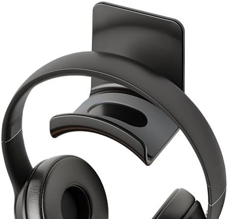 Game Headphone Stand Wall Mount Headset Hook Adhesive Headphone Hanger for Ear Headphone, Game Accessories (Wall Mount Black) - Image 7