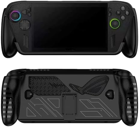 Protective Case Cover for ROG Xbox Ally/ROG Xbox Ally X, TPU Soft Slim Sleeve with Stand Drop-Proof Non-Slip Grip Wrap Protector Gaming Handheld Kickstand Skin Case (Black) - Image 2