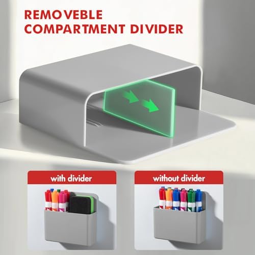 BEYGORM Plastic Magnetic Pen Holder, Powerful Magnet, 2 Pack - Image 4