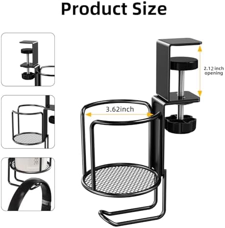 CABTE 2 Pack 2 in 1 Desk Mug Hooks with Headphone Hanger Holder - Image 2