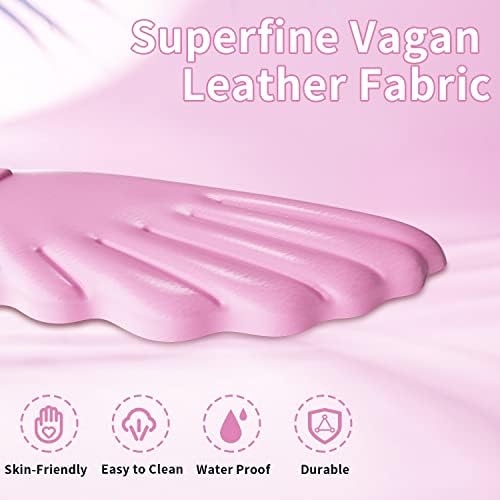 Sushret Angel Wing Cloud Keyboard Wrist Rest, Soft Leather Memory Foam Keyboard Wrist Support for Pain Relief, Ergonomic Anti-Slip Cute Computer Palm Rest for PC Gaming/Laptop/Hand Pad(1-Wing Pink) - Image 5