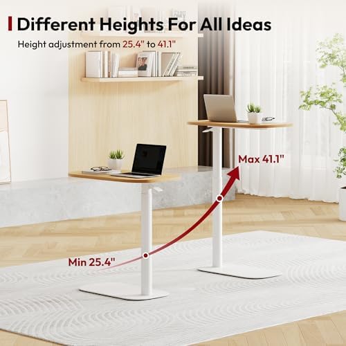SANODESK 24''Standing Desk Pneumatic Height Adjustable Mobile Overbed Table - Image 4