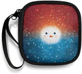 Christmas Snowman Face Headphones Carrying Case, Protective Shell Travel Bag for Cable, Charger Storage for Earphone, Earbud, Earpieces Headphone Bag Travel by Unknown