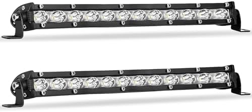 Zmoon 12 Inch LED Light Bar, 144W 8000LM Spot Flood Combo Beam, 6500K White by Zmoon
