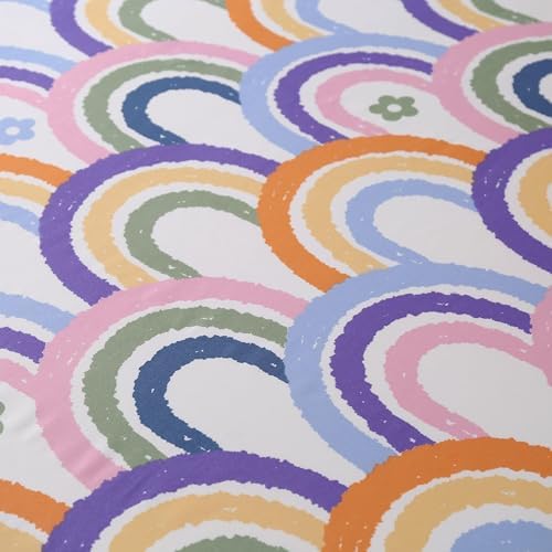 SDIII 4 Pieces Rainbow Queen Sheets Set, Soft Microfiber Rainbow Sheets Queen Size, Cute Colorful Bed Sheet for Boys Girls Kids and Teens All Season - Image 5