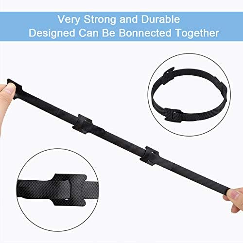 Nettbe Reusable Cable Ties, 60 PCS 8 Inches Adjustable Cord Straps Wire Organizer Cord Wrap and Hook Loop Cable Management - Image 6