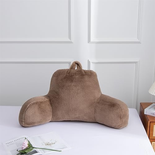 A Nice Night Khaki Reading Pillow, 17" Bed Wedge Pillows with Arms, M - Image 3