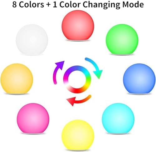 infray 12-Inch LED Ball Light, Solar Rechargeable Globe Light Color Changing Solar Globe Lamp IP67 Waterproof Outdoor Garden RGB Orb Light for Patio Pool Yard Bar Party Decorative Lighting - Image 5