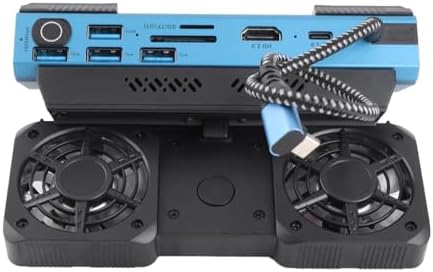 GOWENIC RGB Docking Station for USB C 4K 9 in 1 Handheld Gaming Console Dock with Gigabit Ethernet, Dual Cooling Fan - Image 3