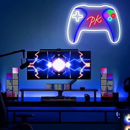 PK Gamepad Neon Sign - Dimmable USB Powered LED Light - Image 4
