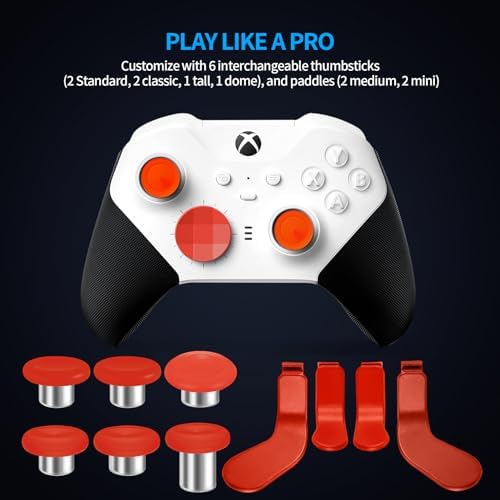 Complete Component Pack Replacement Parts Repair Accessories Kit with Storage Case, Charging Dock and Cable,6 Thumbsticks, 4 Paddles, 2 D-Pads for Elite Series 2 and Core Controller - Image 5