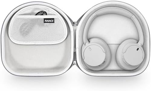 RAIACE Hard Travel Storage Case for Sony WH-CH720N Headphone, with Small Pocket for Cables and Accessories. - (Case Only) - Gray by RAIACE