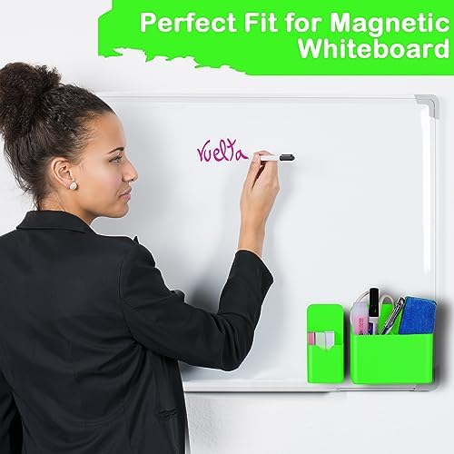 KITANIS Magnetic Pen Holder,2 Pack Magnetic Dry Erase Marker Holder with Generous Compartments,Strong Magnet Storage Marker Pen Pencil Organizer for Refrigerator,Whiteboard,Locker Accessories - Image 5