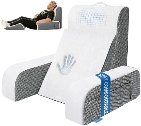 Kayfia Reading Pillow, Gel Memory Foam Back Rest Pillow, 21'', White by Kayfia