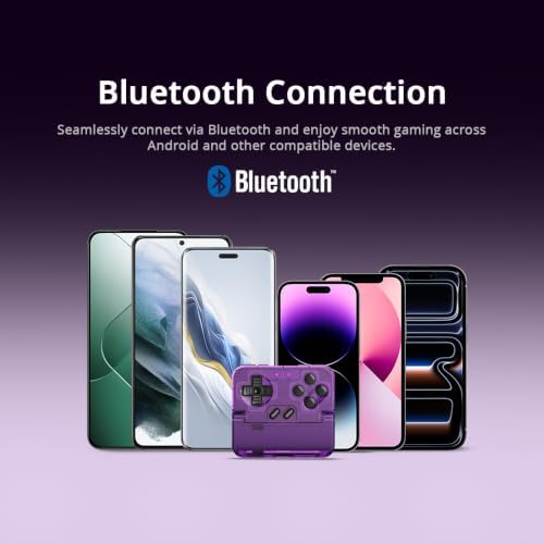 GameSir Pocket Taco Vertical Bluetooth Mobile Controller for Android,Handheld Mobile Gaming Controller, 600mAh Battery, Lightweight with Pass-Through Charging, Retro Arcade Gamepad （Purple） - Image 3