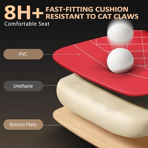 GTPLAYER Gaming Chair with Footrest, Big and Tall Game Chair High Back Computer Office Chair with Lumbar Support for Adults, Ergonomic Swivel Games Chair with Cushion Gaming, Leather Red - Image 3
