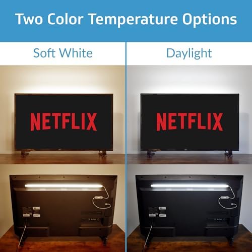 TrueColor USB LED Under Cabinet Light Bar, Frosted Cover, 24 in, Daylight - Image 5